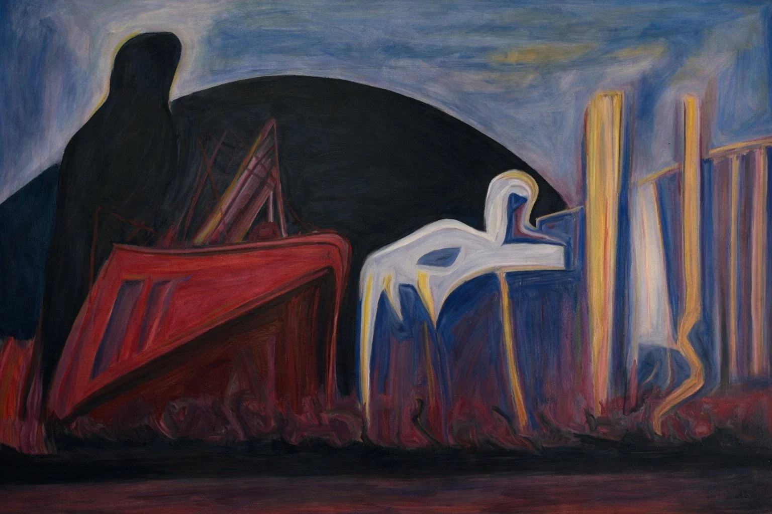 "Instrucciones para el final" - 150 x 100 cm - Óleo sobre lienzo