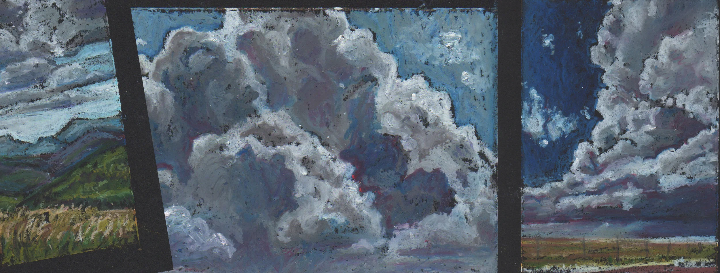 Beyond Wildlife- A Series of Mini Oil Pastel Landscapes