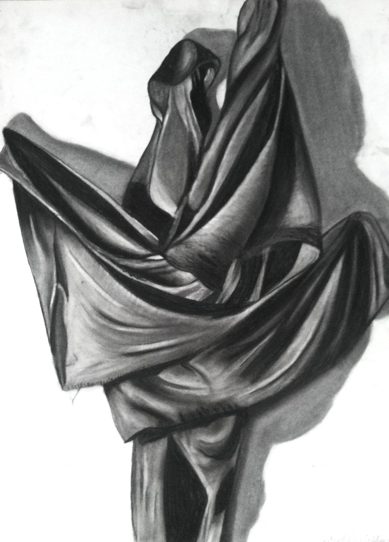 "Slip" Charcoal on Paper - 18x24"