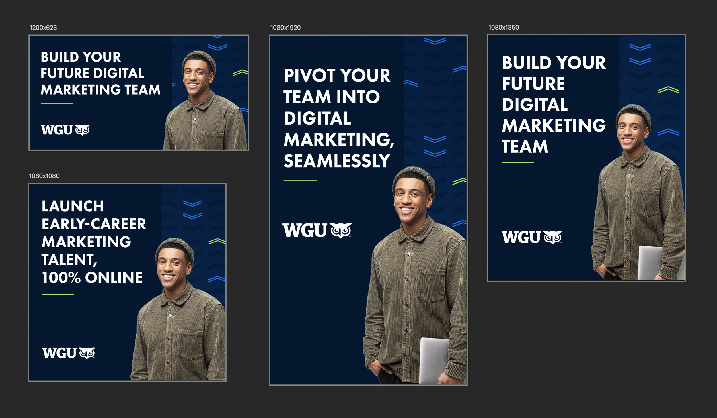 WGU Digital Marketing Fundamentals Certificate B2B Toolkit Social Media Launch Graphics