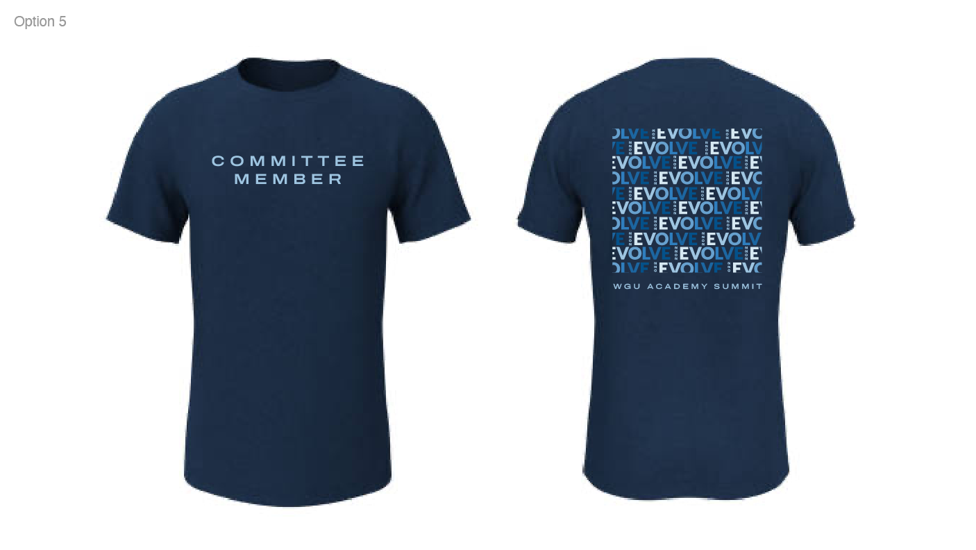 T-Shirt Design for WGU Academy Summit "Evolve"