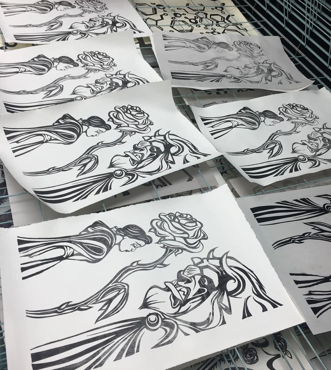 "Belle" Lithography, Print. Domestic Violence Poster Series 1/3