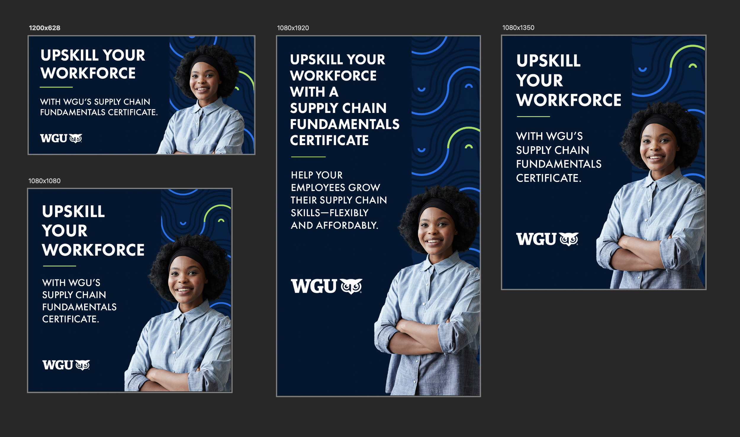 WGU Supply Chain Fundamentals Certificate B2B Social Media Launch Graphics