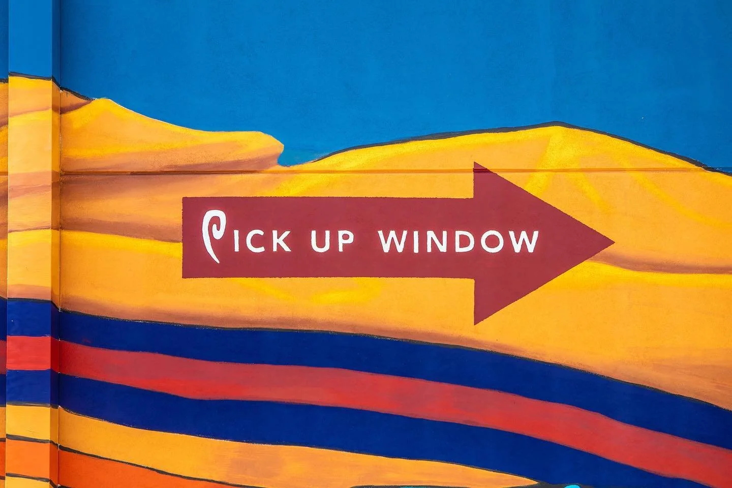Picoso's Pick Up Window Design and Social Media Graphic (Outside Wall Mural)