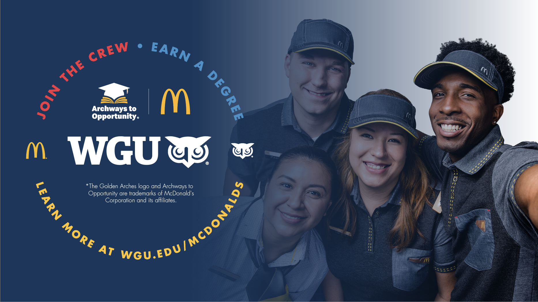 Restaurant Window Decal Emblem for Participating Franchises for McDonald's x WGU Academy Partnership