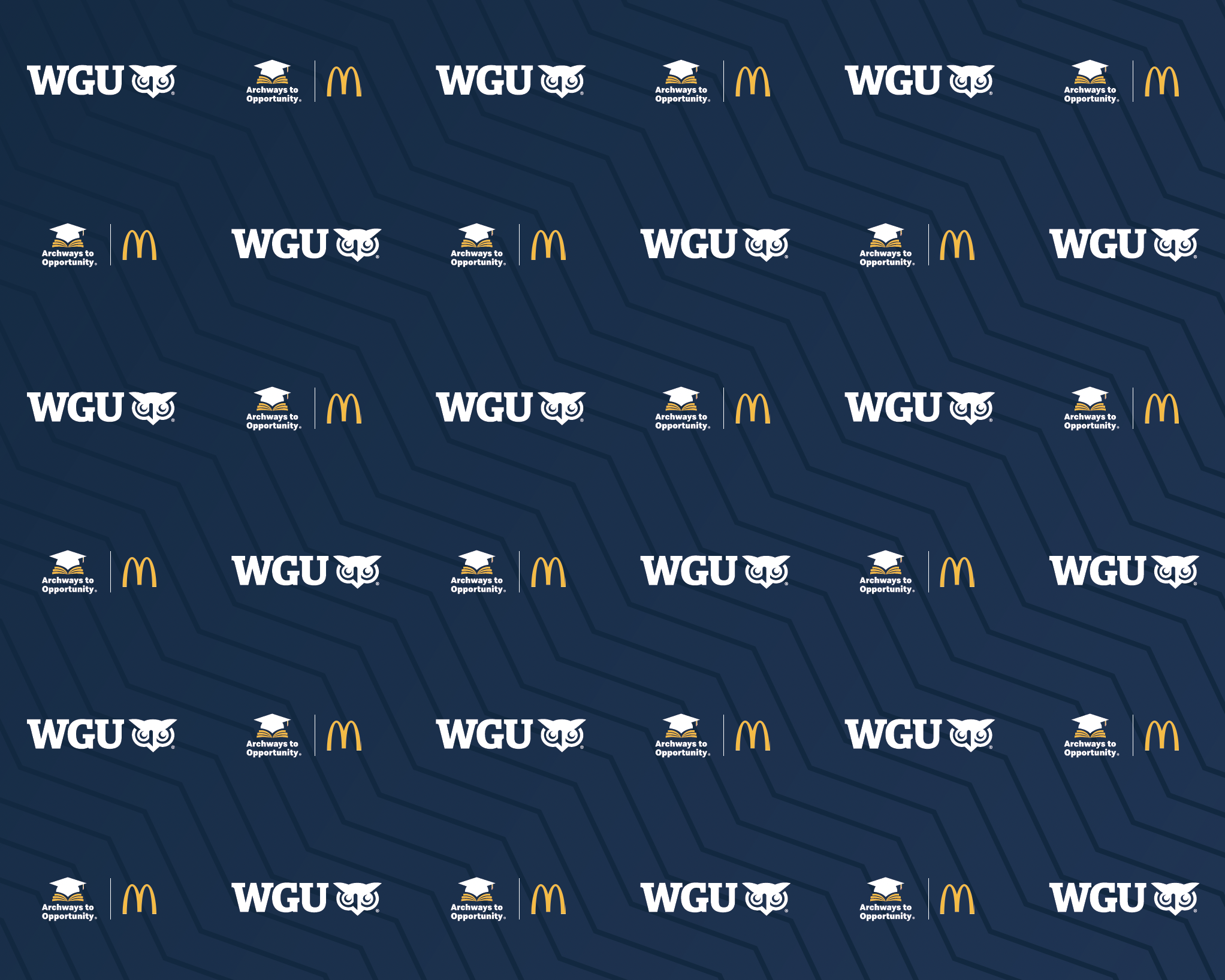 Step and Repeat Banner for WGU x McDonalds Partnership, 10ft x 10ft