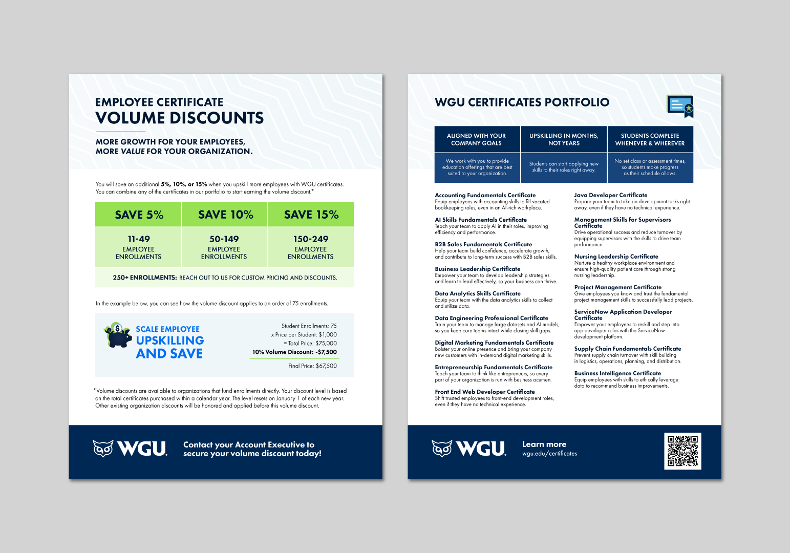B2B Flyer for WGU Certificate Volume Discounts