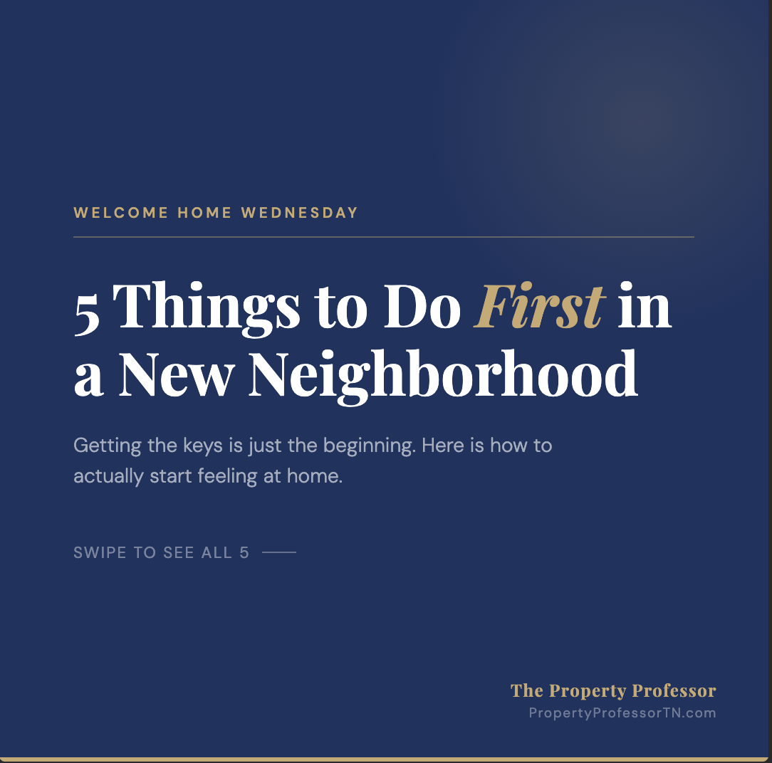 Welcome Home Wednesday: Settling in to your new neighborhood