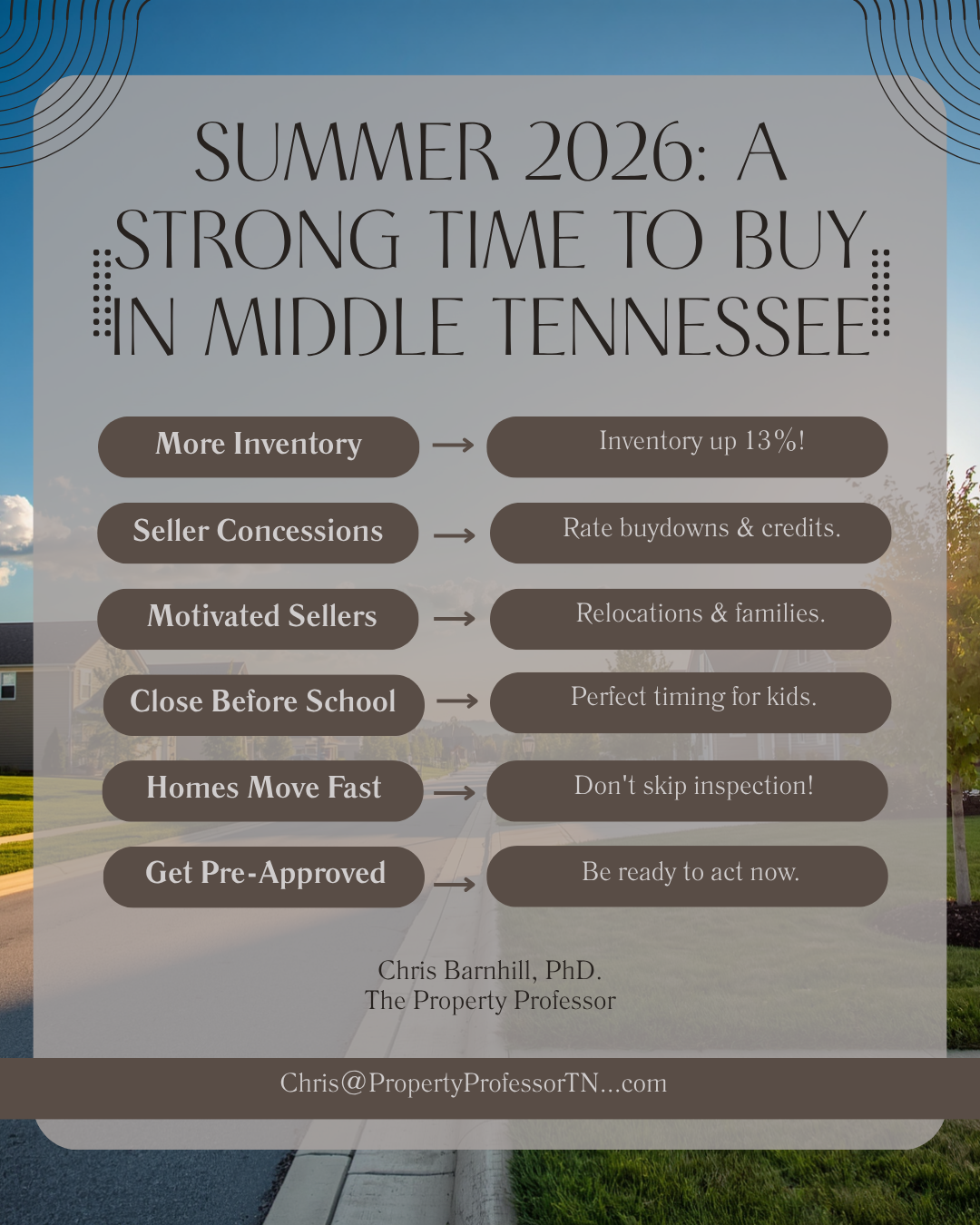 Why Summer 2026 Is Actually a Good Time to Buy a Home in Middle Tennessee