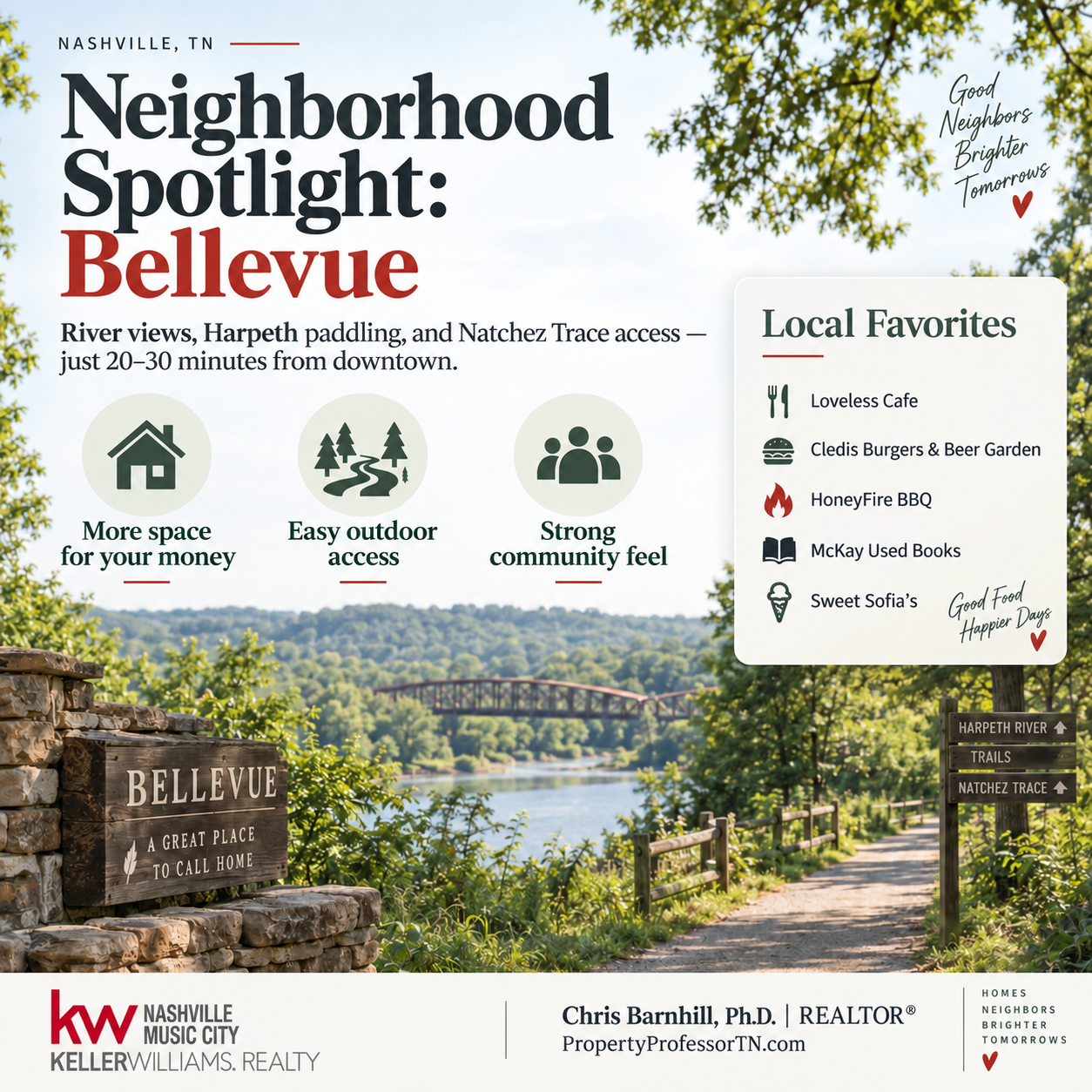 Living in Bellevue, TN: Nashville's Riverside Retreat