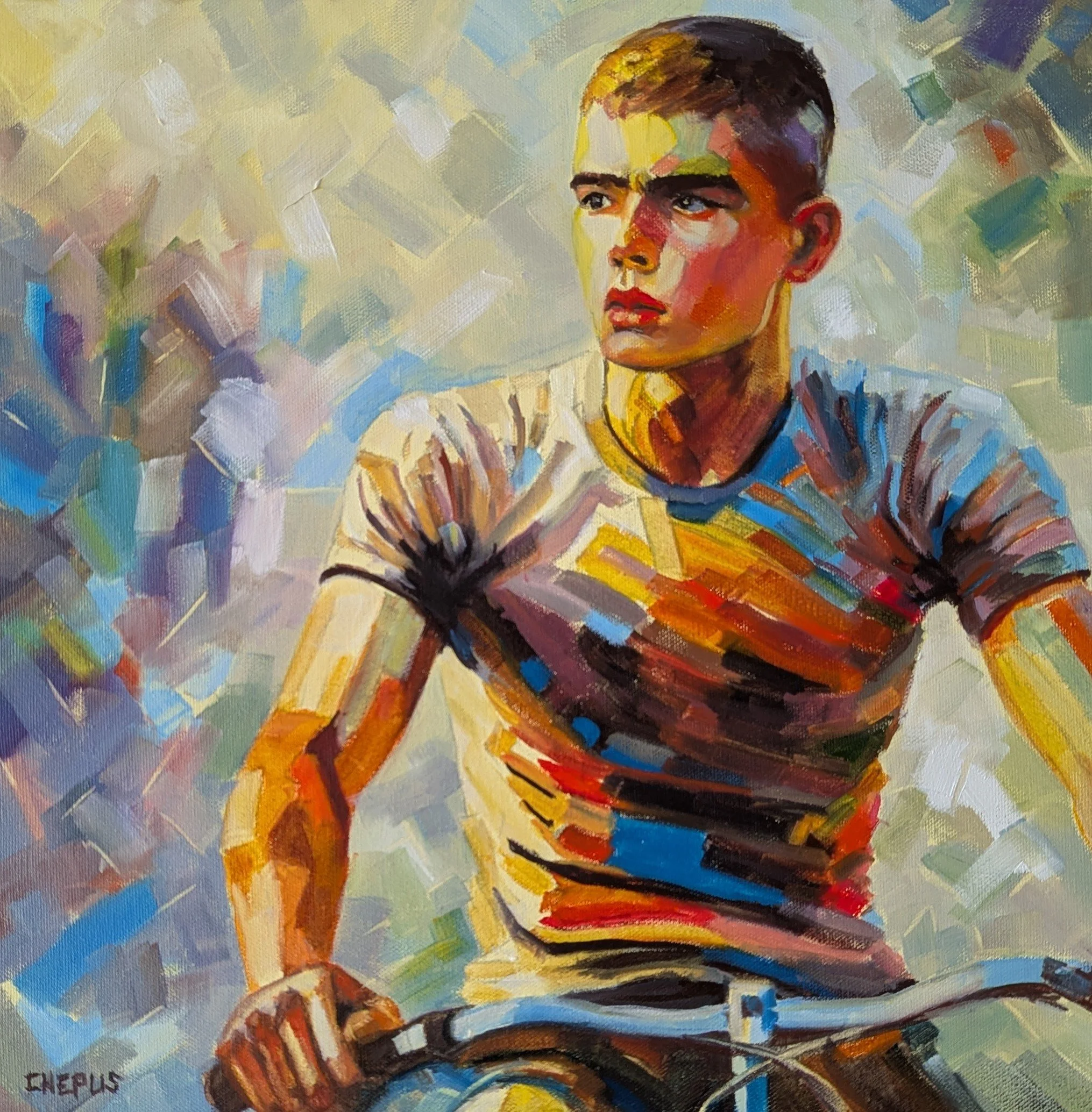 Colorful Distraction oil 16x16 $1600