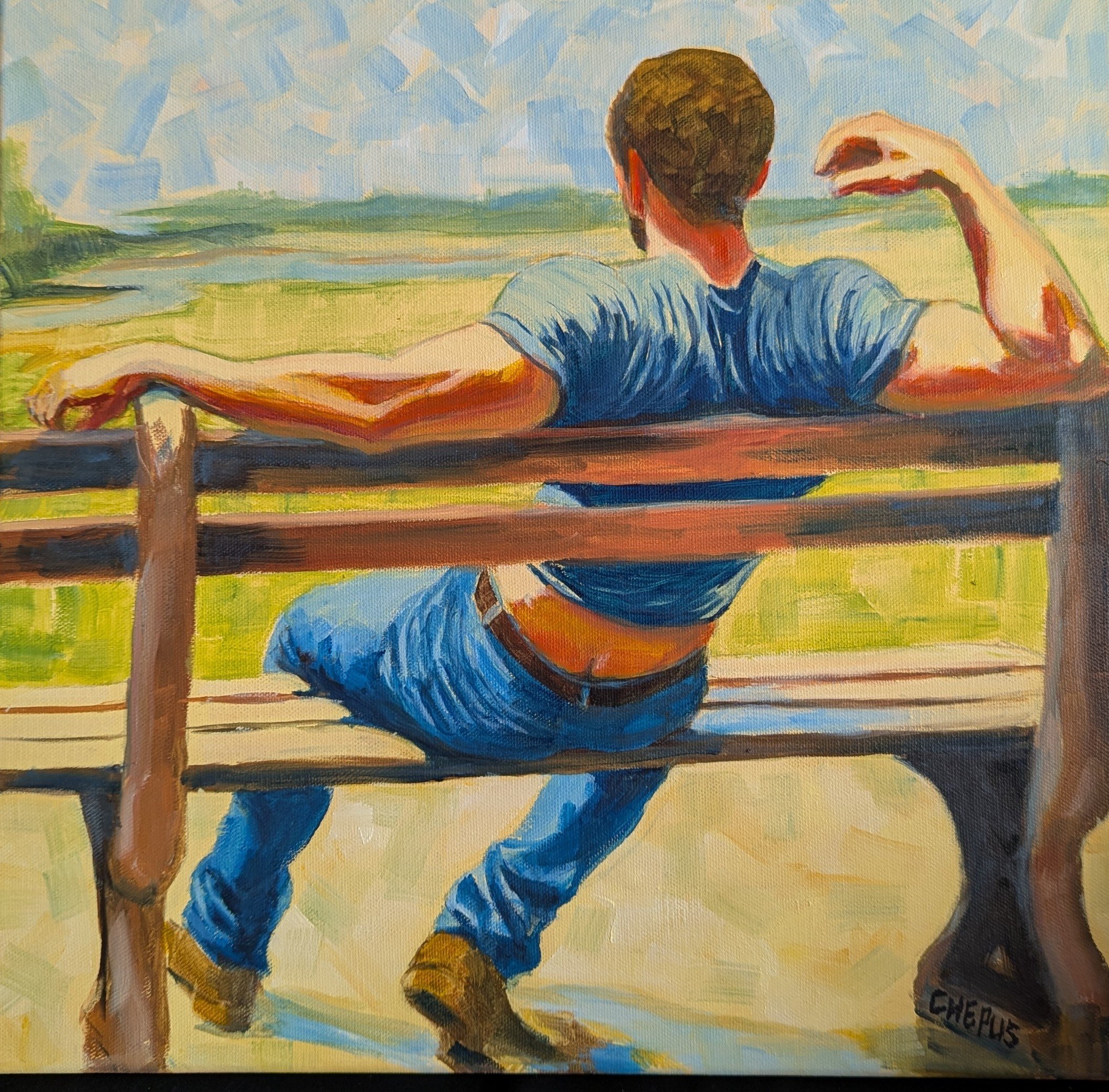The Plumber's Break oil 16x16 $1600