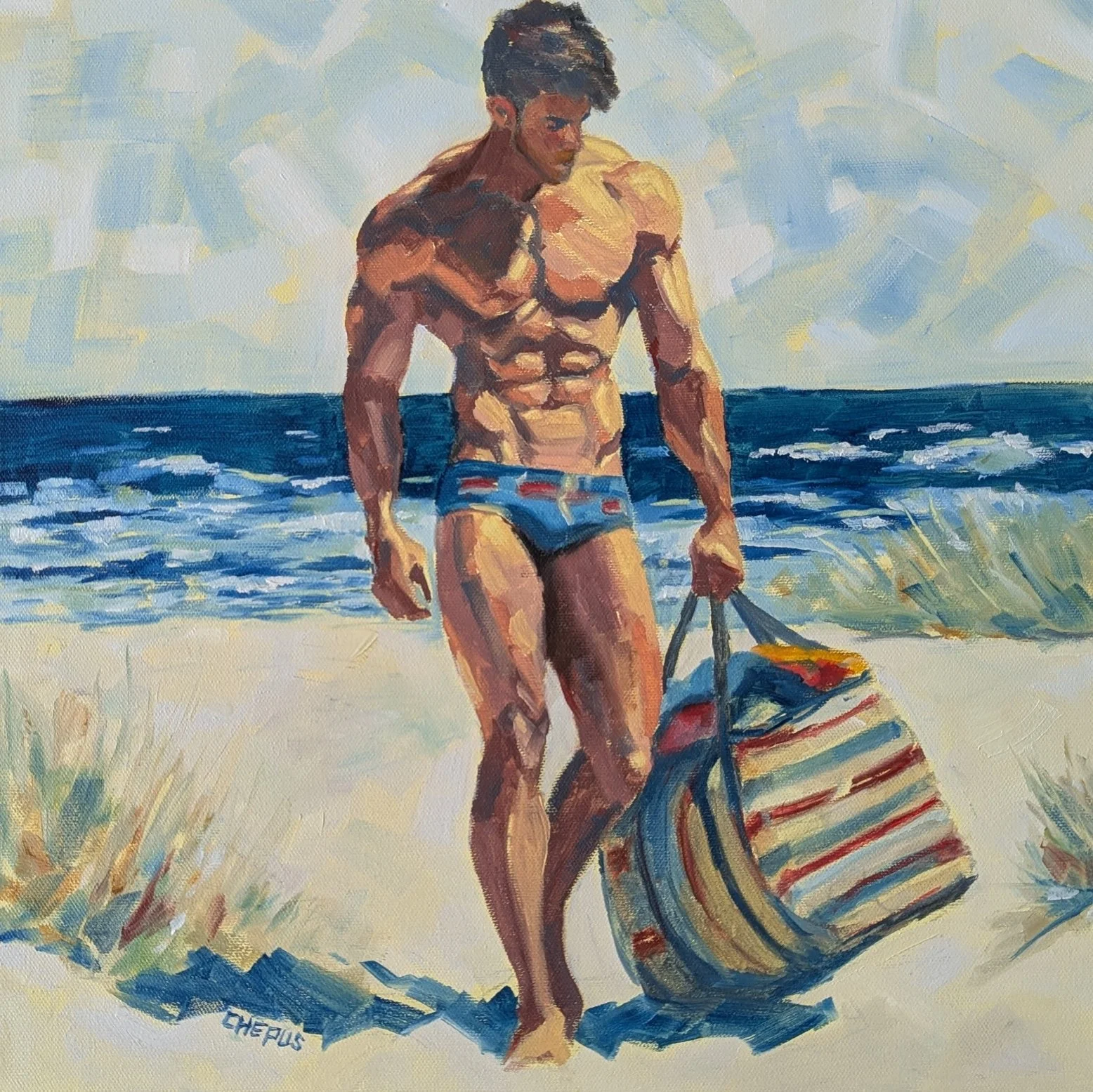 Solitude and Cargo oil 16x16 $1600