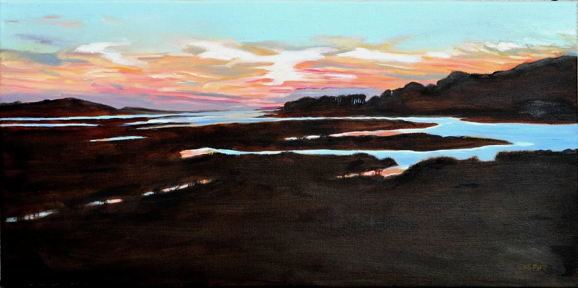 Blackfish Creek VI oil 12x24 $900