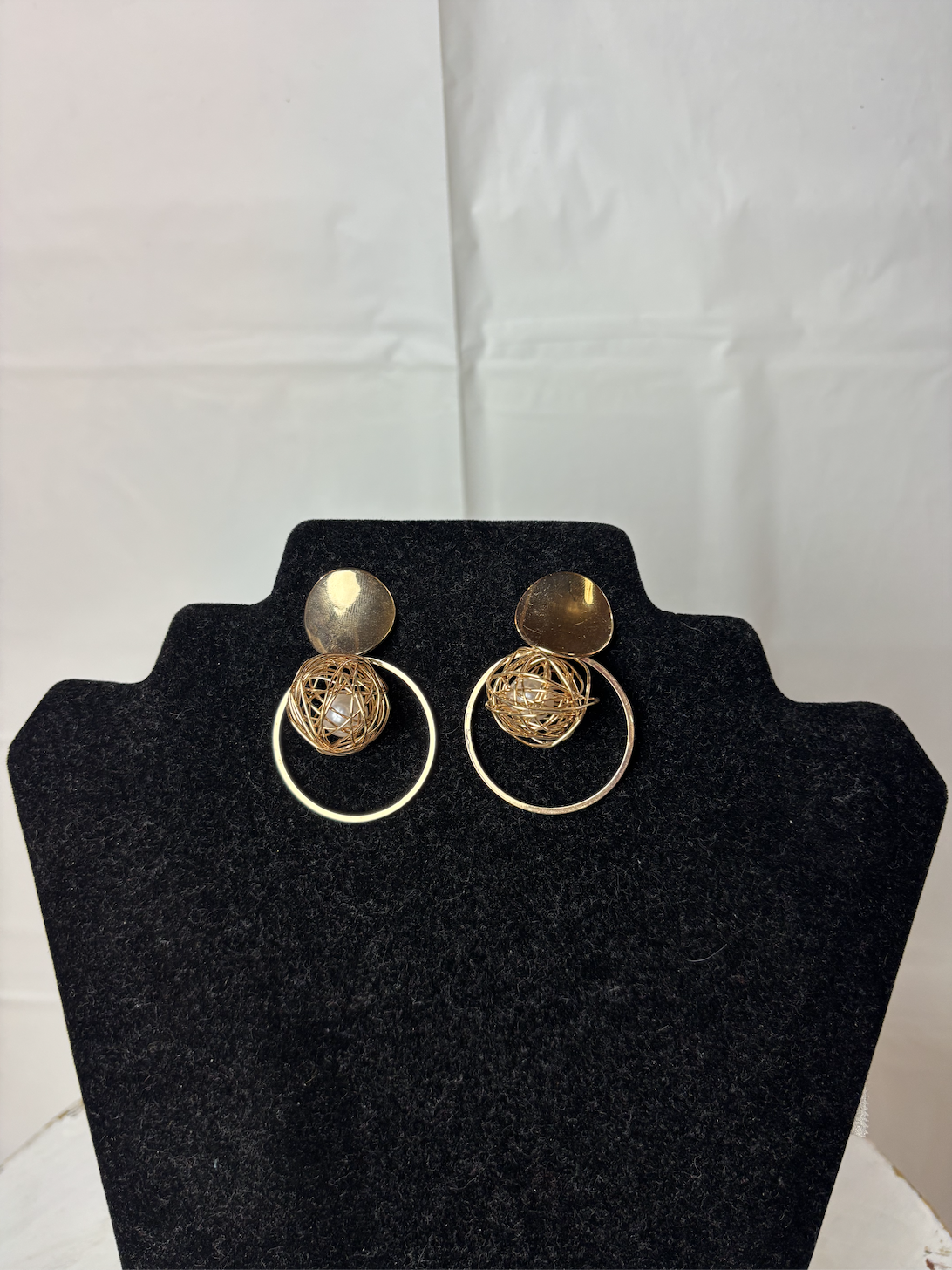 Gold with pearl earring