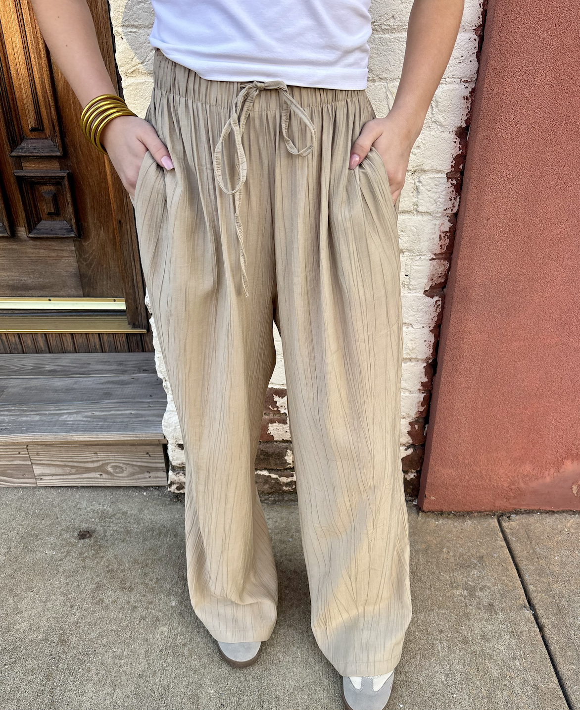 Tan flow pant