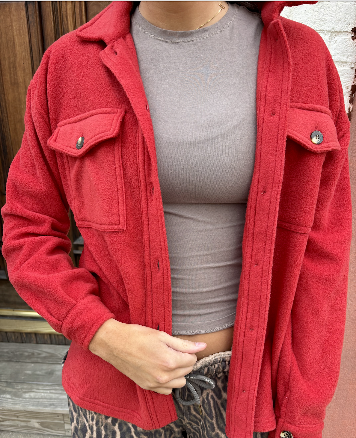 Red Flannel Button Up