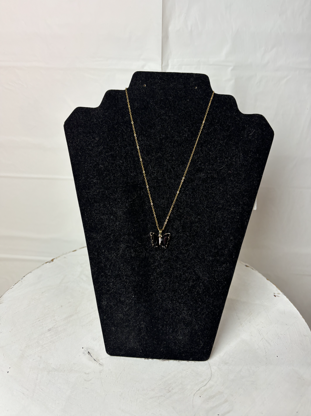 Black Butterfly Necklace