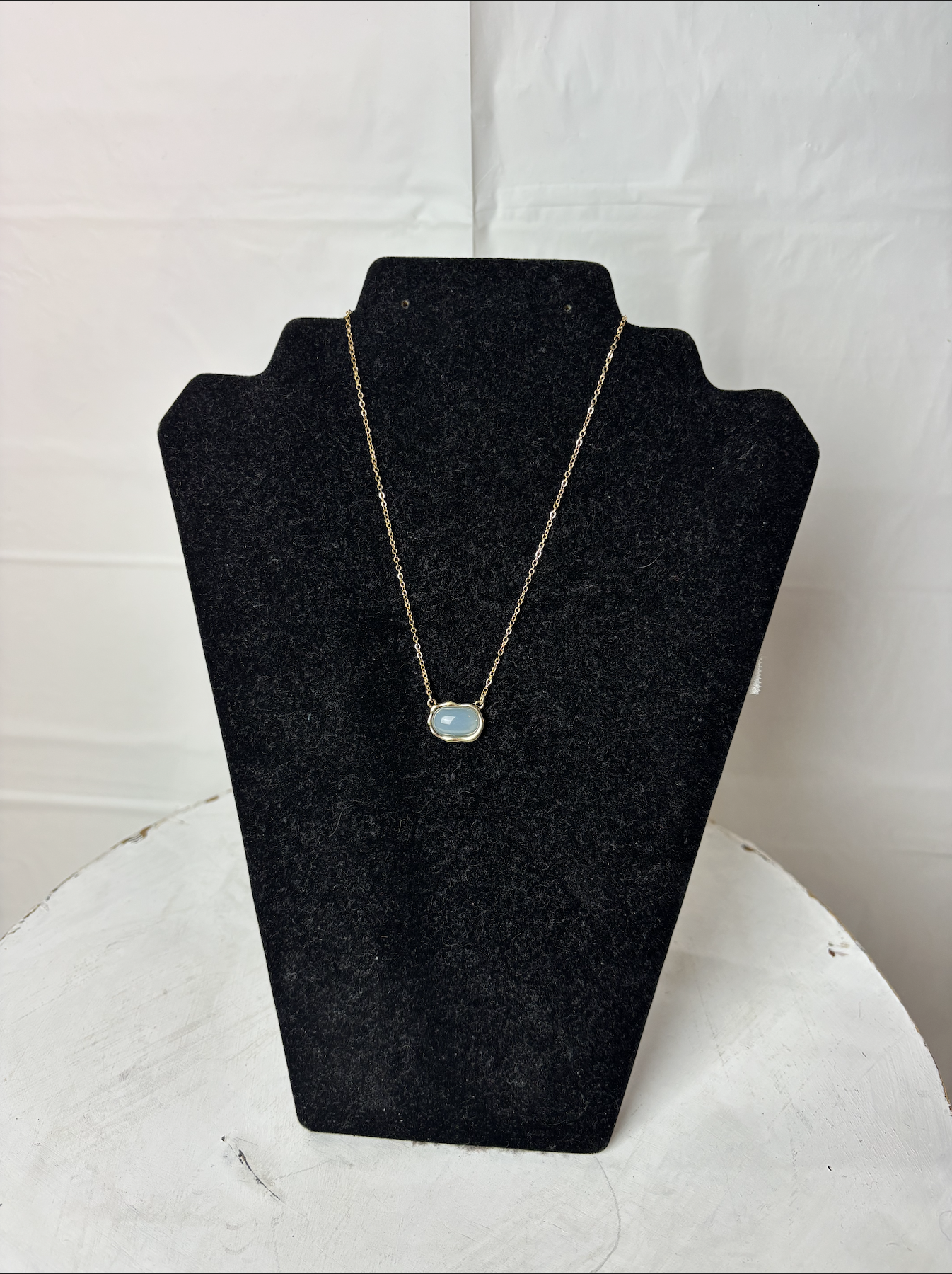 Light Blue Pendant Necklace