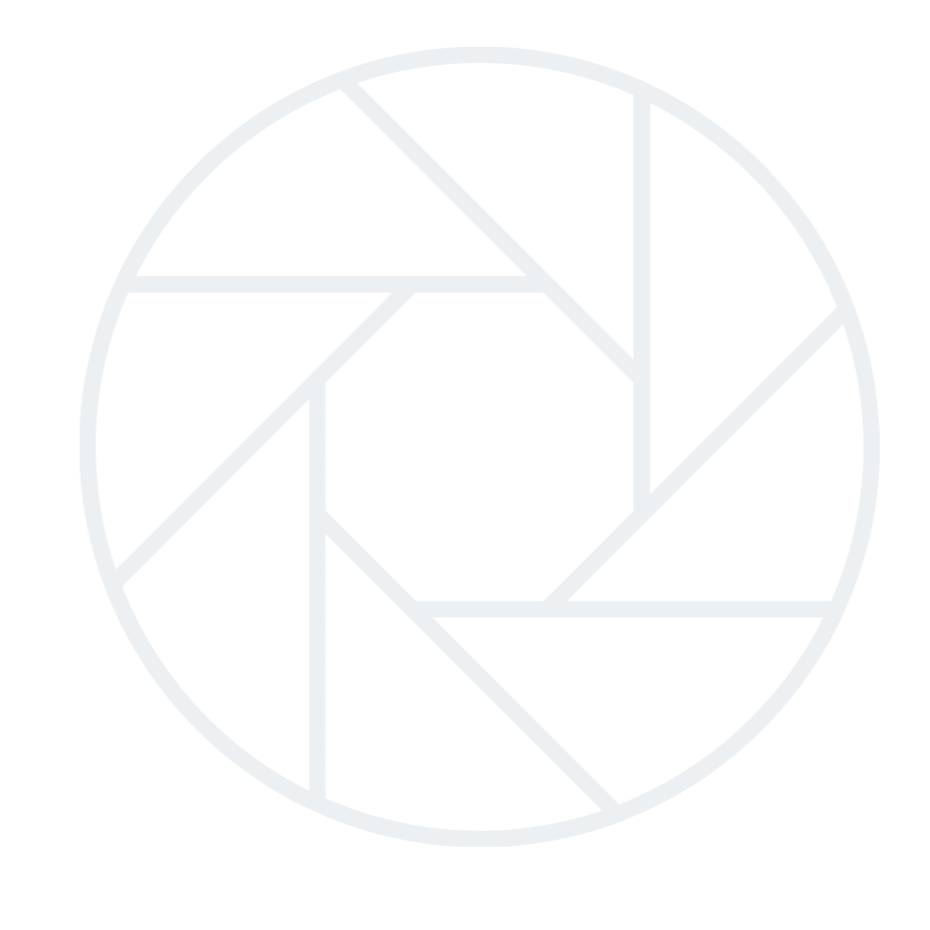 A white camera shutter icon on a black background.