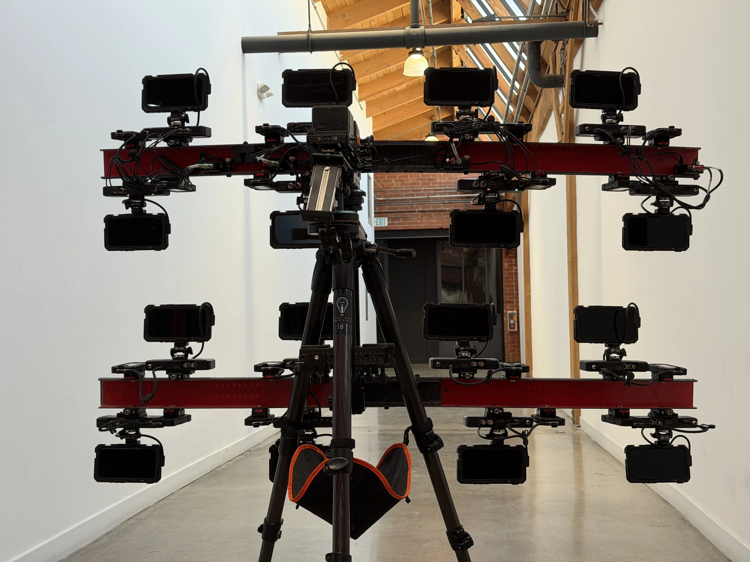 Meridian light-weight portable carbon fiber volumetric gaussian splatting system  with iPhone cameras portable and lightweight 