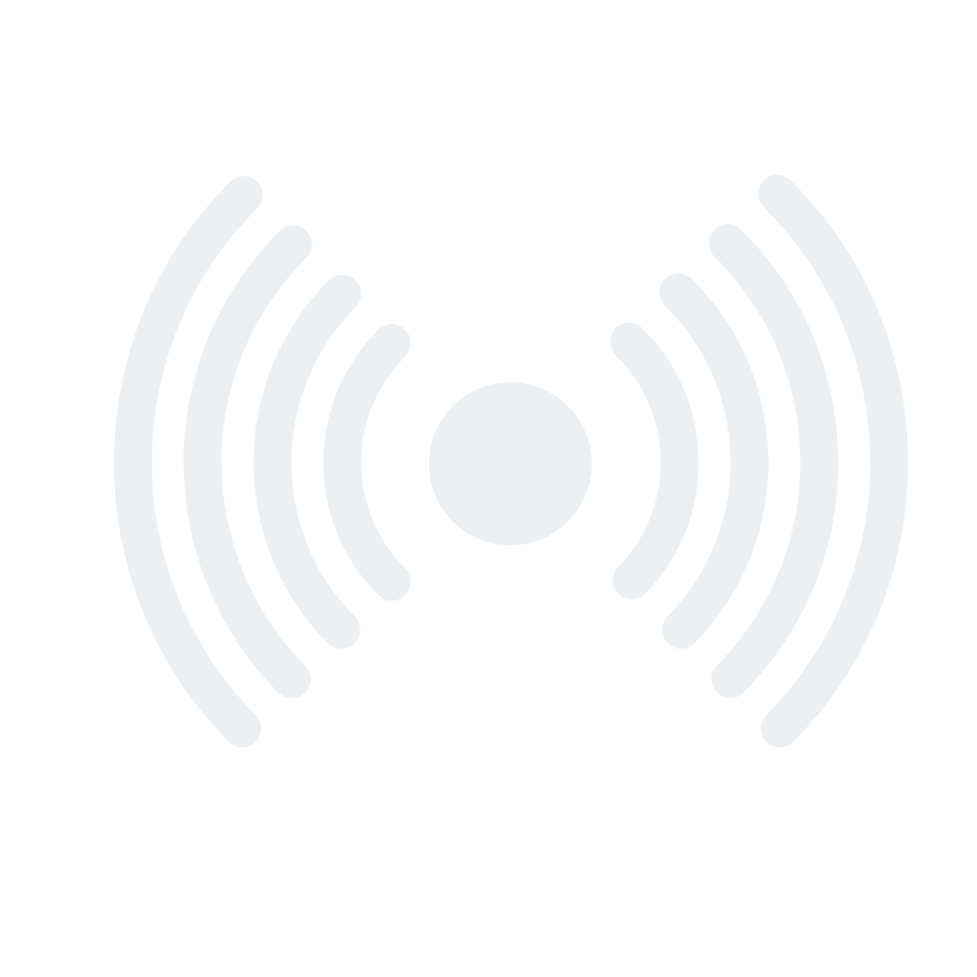 Wi-Fi signal icon with concentric arcs radiating from a central dot on a black background.