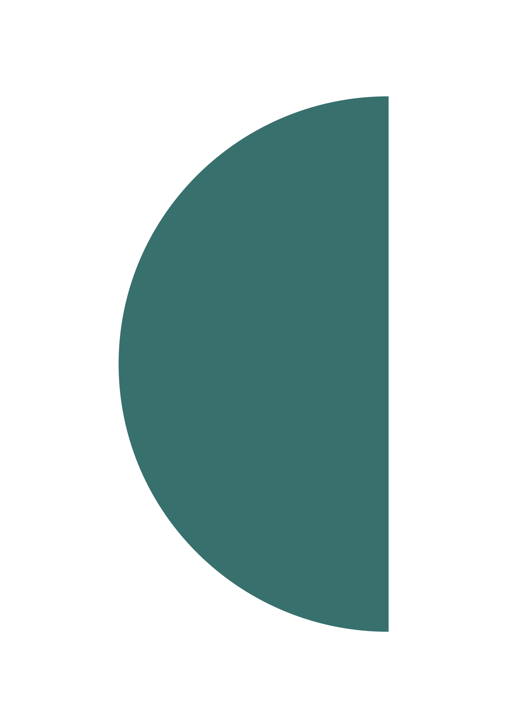 Teal semi-circle