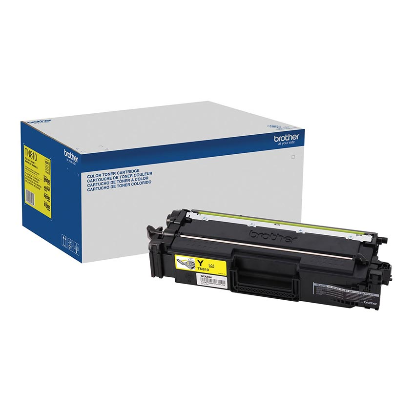 TN810Y Brother Genuine Standard Yield Yellow Toner Cartridge.
