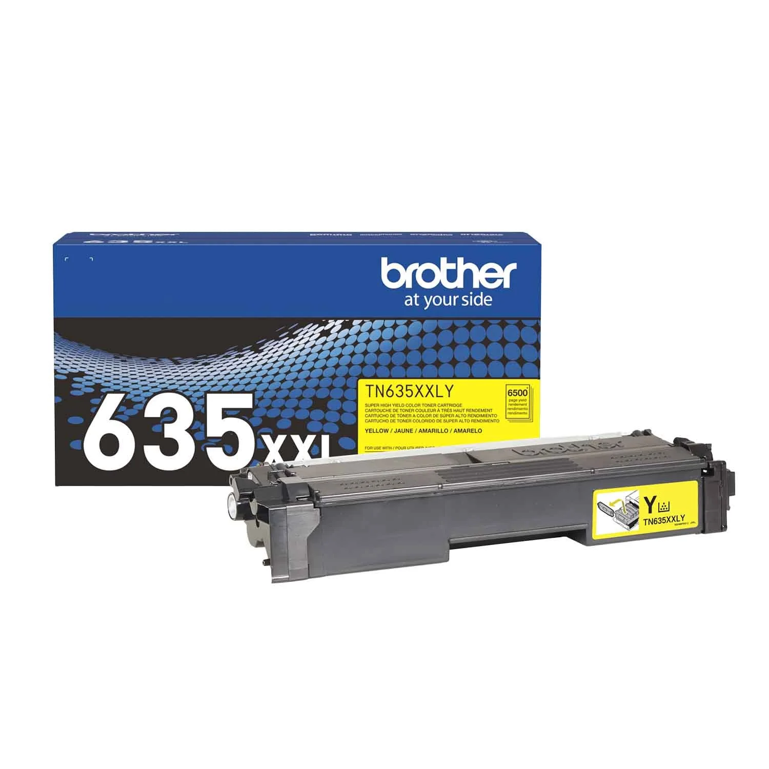 TN635XXLY Brother Genuine Super High Yield Yellow Toner Cartridge