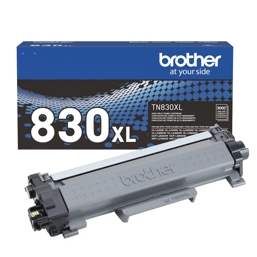 TN830XL Brother Genuine High Yield Black Toner Cartridge.