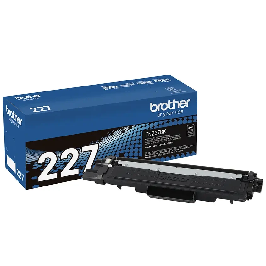 TN-227BK Brother Genuine High Yield Black Toner Cartridge.