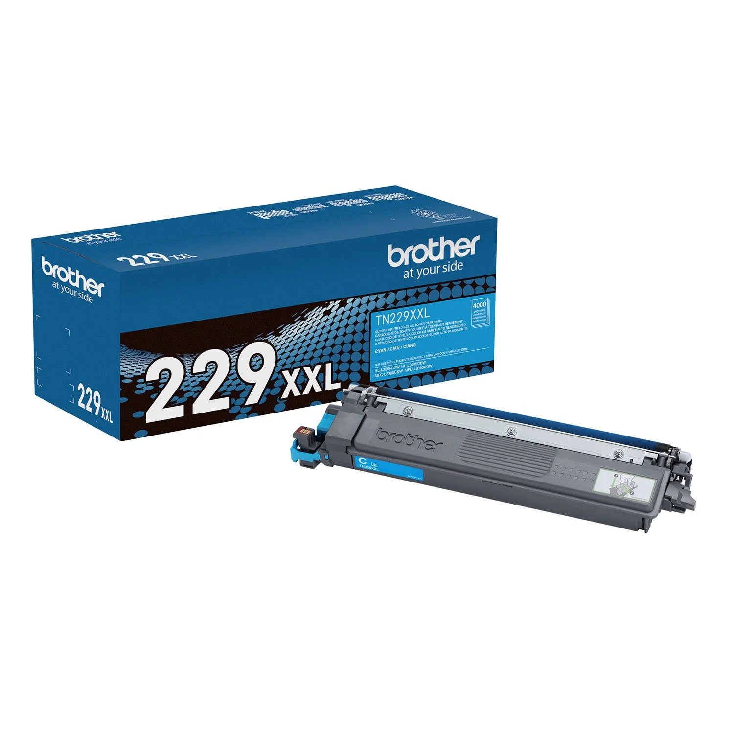 TN229XXLC Brother Genuine Super High Yield Cyan Toner Cartridge