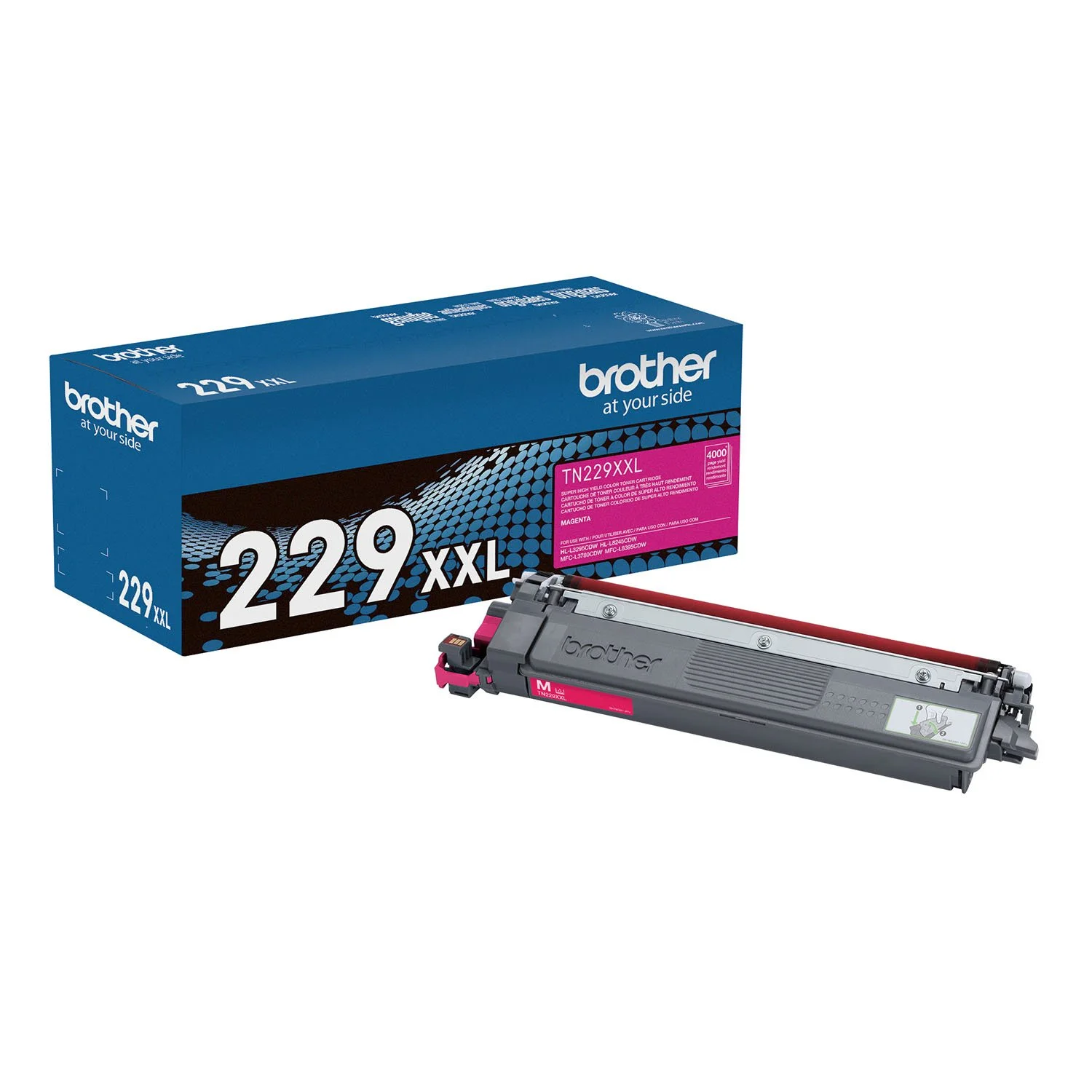 TN229XXLM Brother Genuine Super High Yield Magenta Toner Cartridge