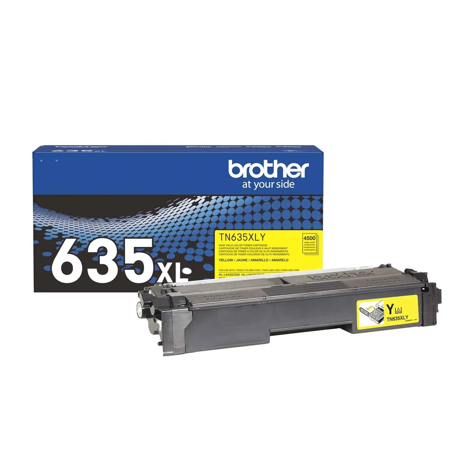 TN635XLY Brother Genuine High Yield Yellow Toner Cartridge