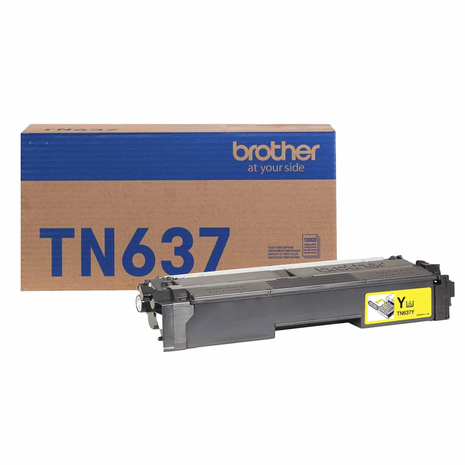 TN637Y, Brother Genuine Ultra High Yield Yellow Toner Cartridge