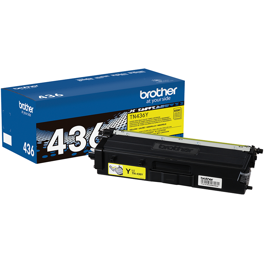 TN436Y Brother Genuine Super High-yield Yellow Toner Cartridge