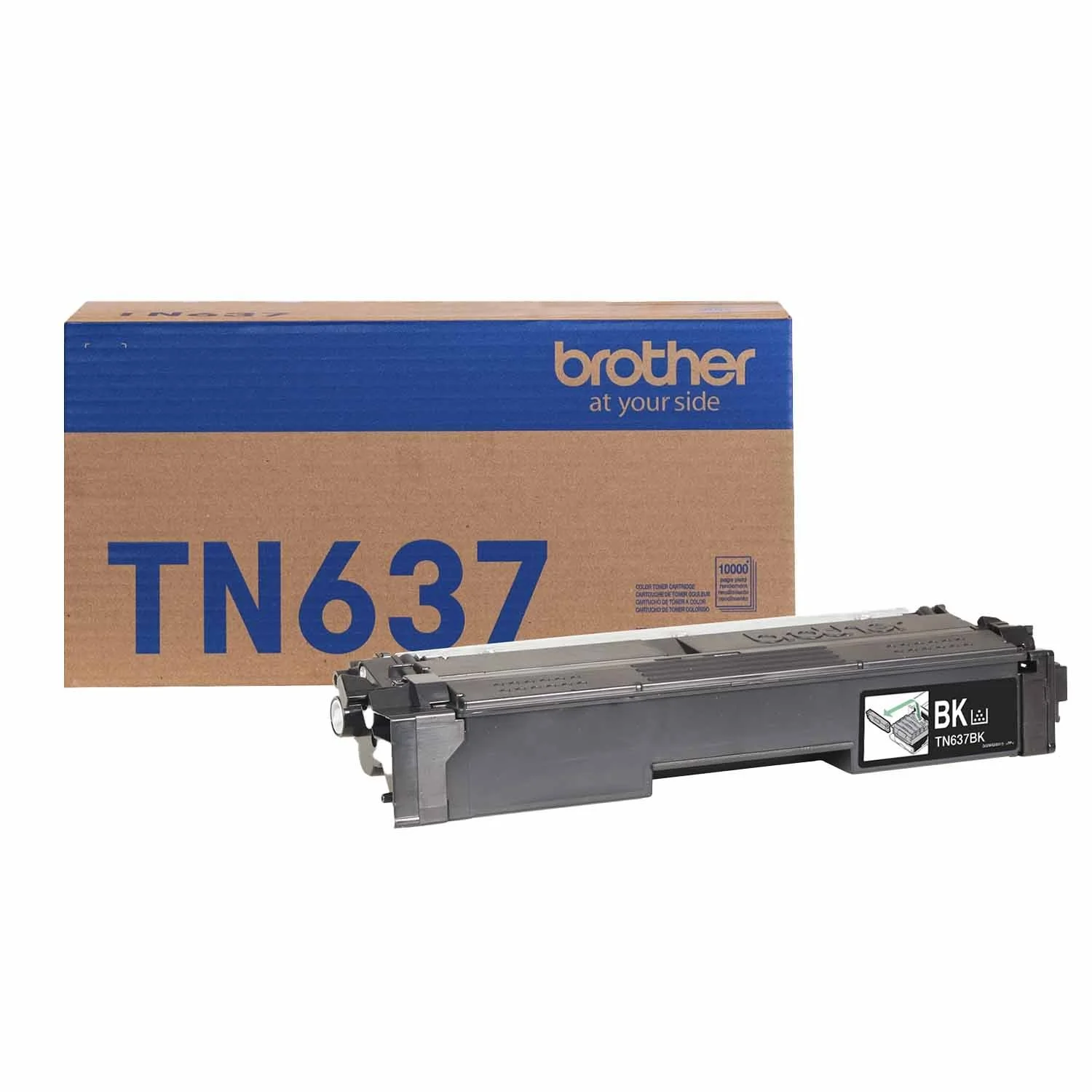 TN637BK, Brother Genuine Ultra High Yield Black Toner Cartridge