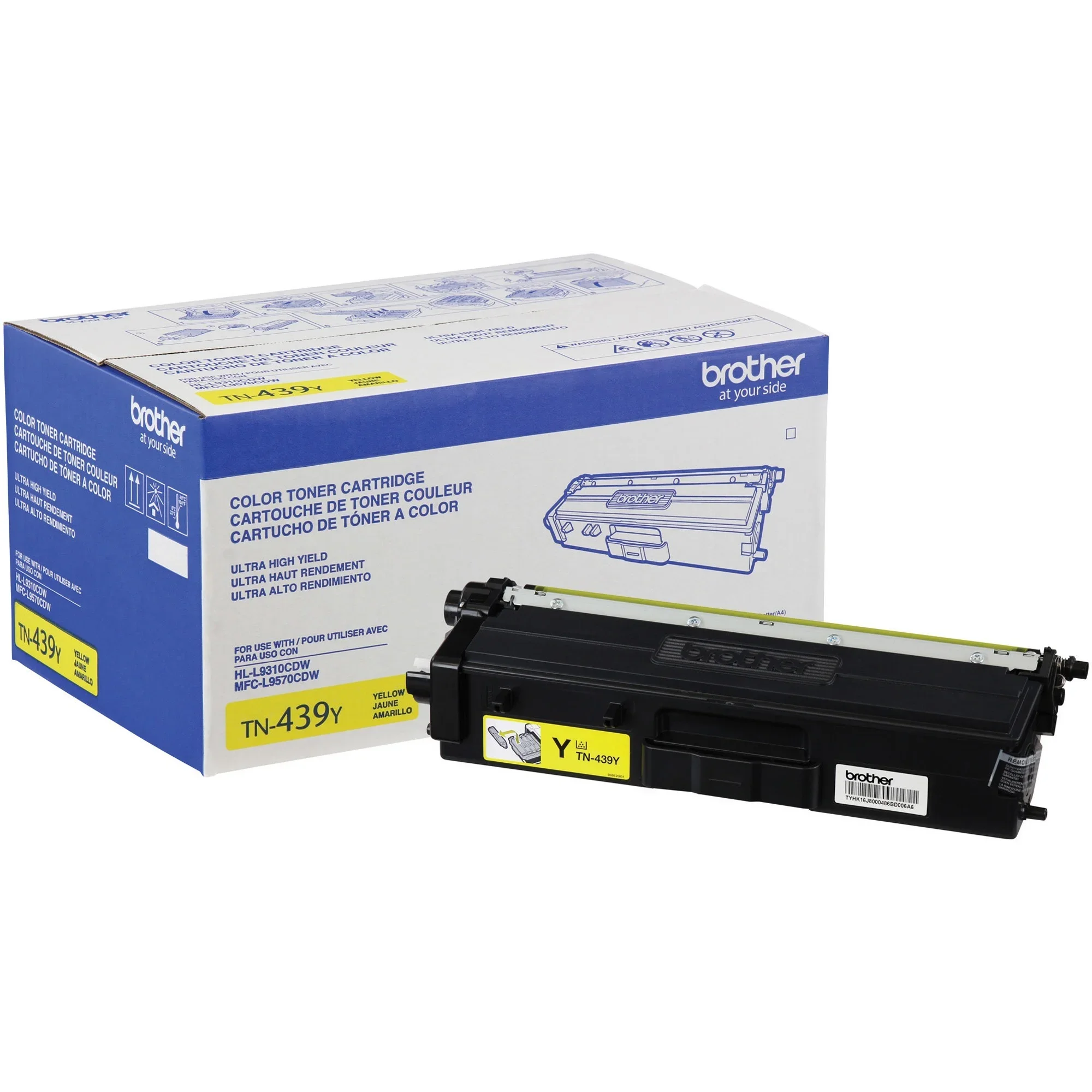 TN439Y Brother Genuine Ultra High-yield Yellow Toner Cartridge