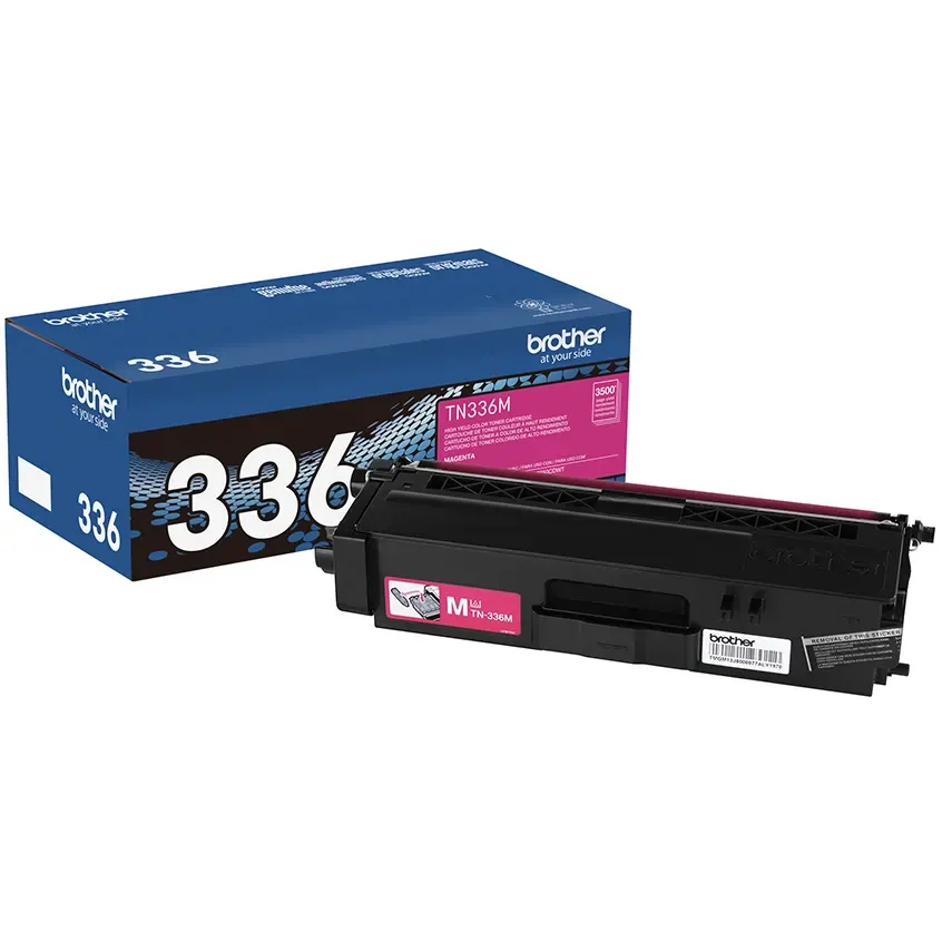 TN336M Brother Genuine High-yield Magenta Toner Cartridge.
