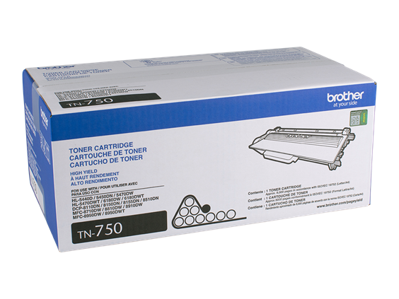TN750 Brother Genuine High-yield Mono Laser Toner Cartridge