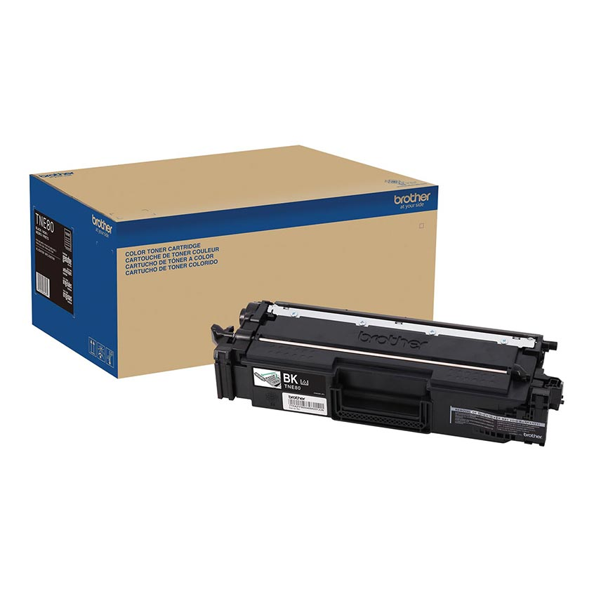 TNE80BK Brother Genuine Super High‐yield Black Toner Cartridge.