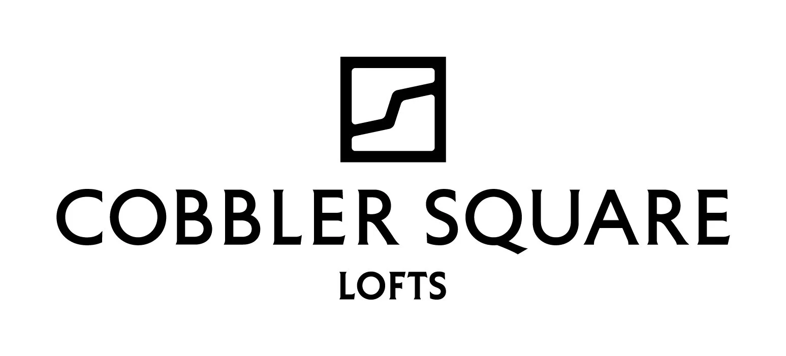 Cobbler Square Lofts logo with a stylized square icon above the text.