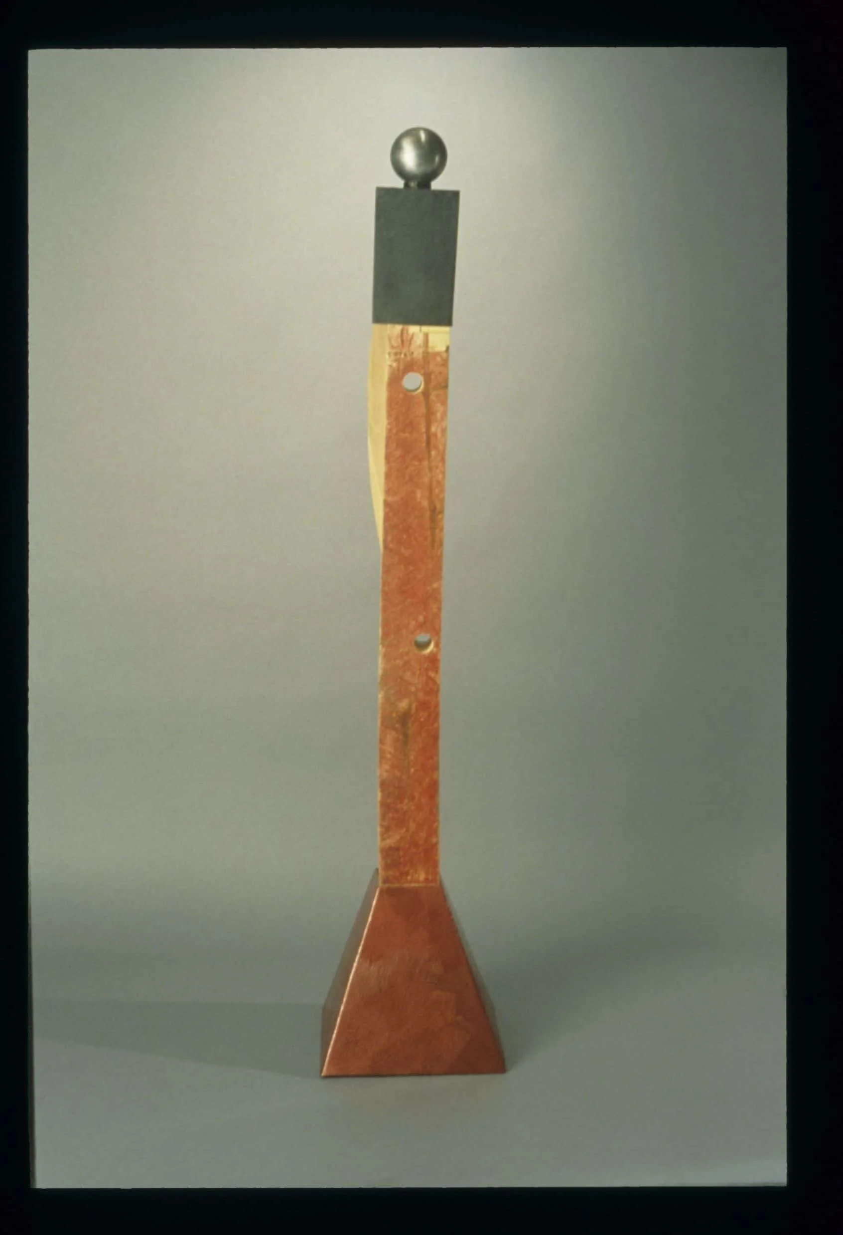 "Talk of Heros" 1992, Wood and Steel, 60"H x 12"W x 12"D