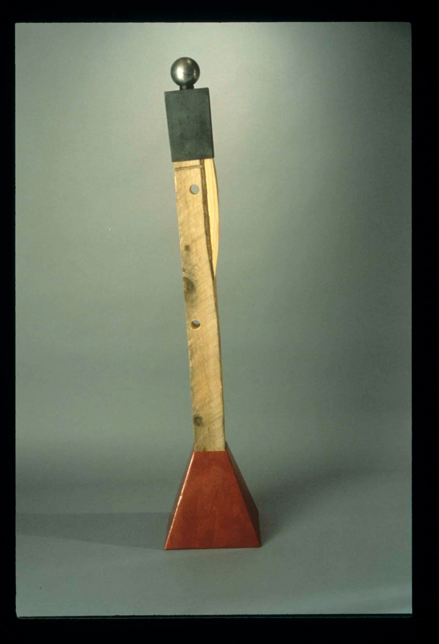 "Talk of Heros"  1992, Wood and Steel, 60"H x 12"W x 12"D