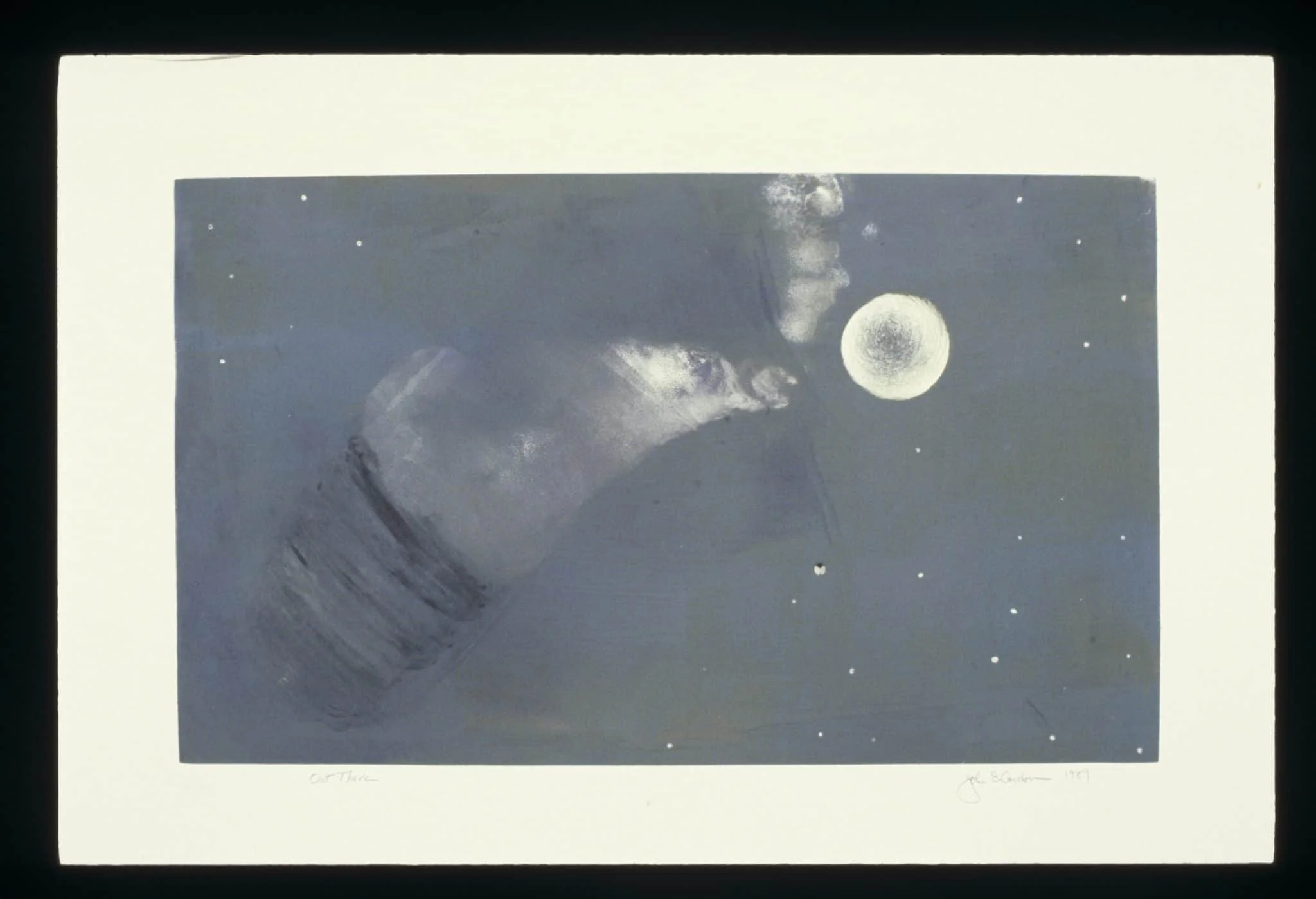 "Out There" 1989, Monotype on Paper, 19"H x 25"W