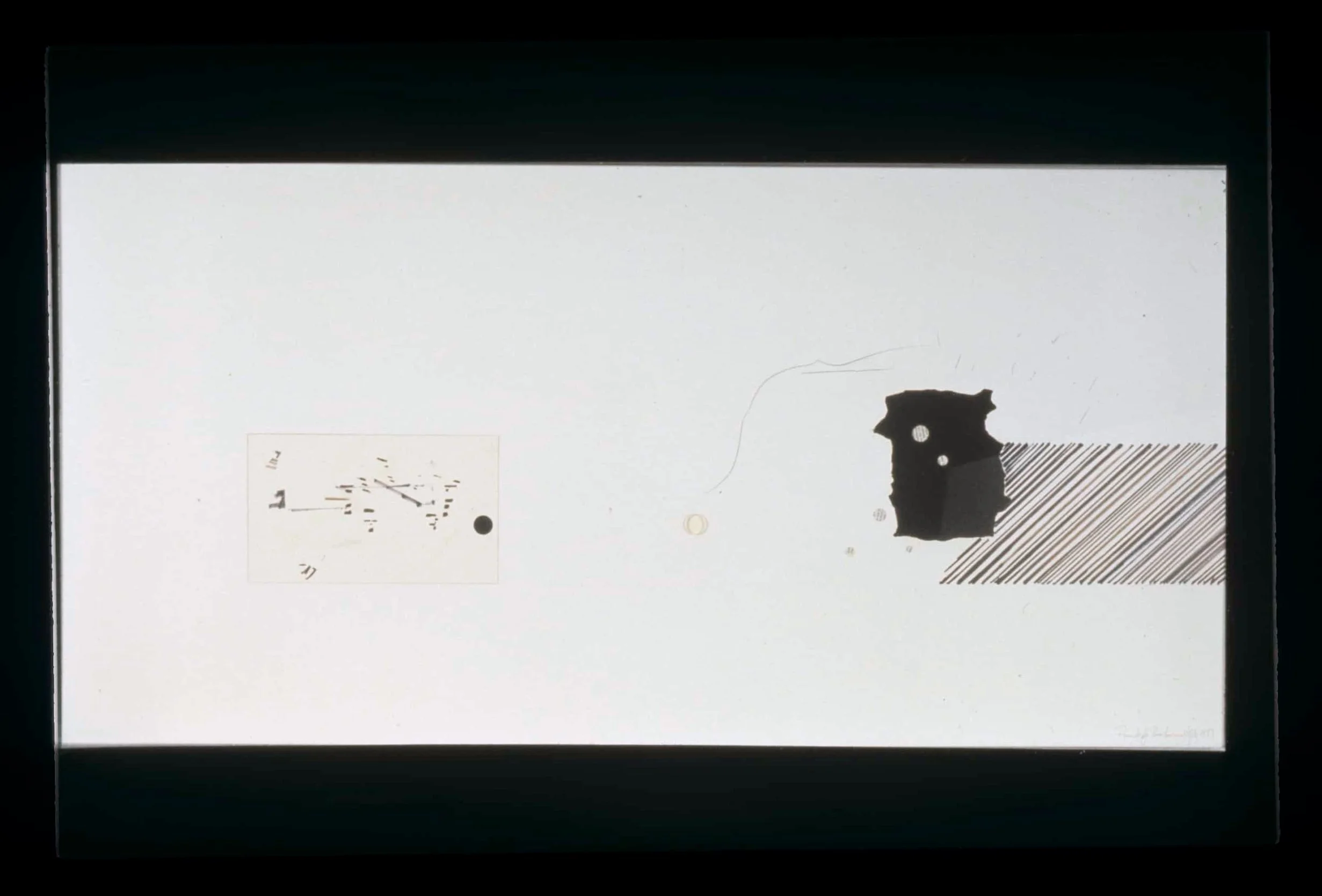 "Pound for Pound" 1977, Mixed Media Drawing on Paper, 23"H x 46"W