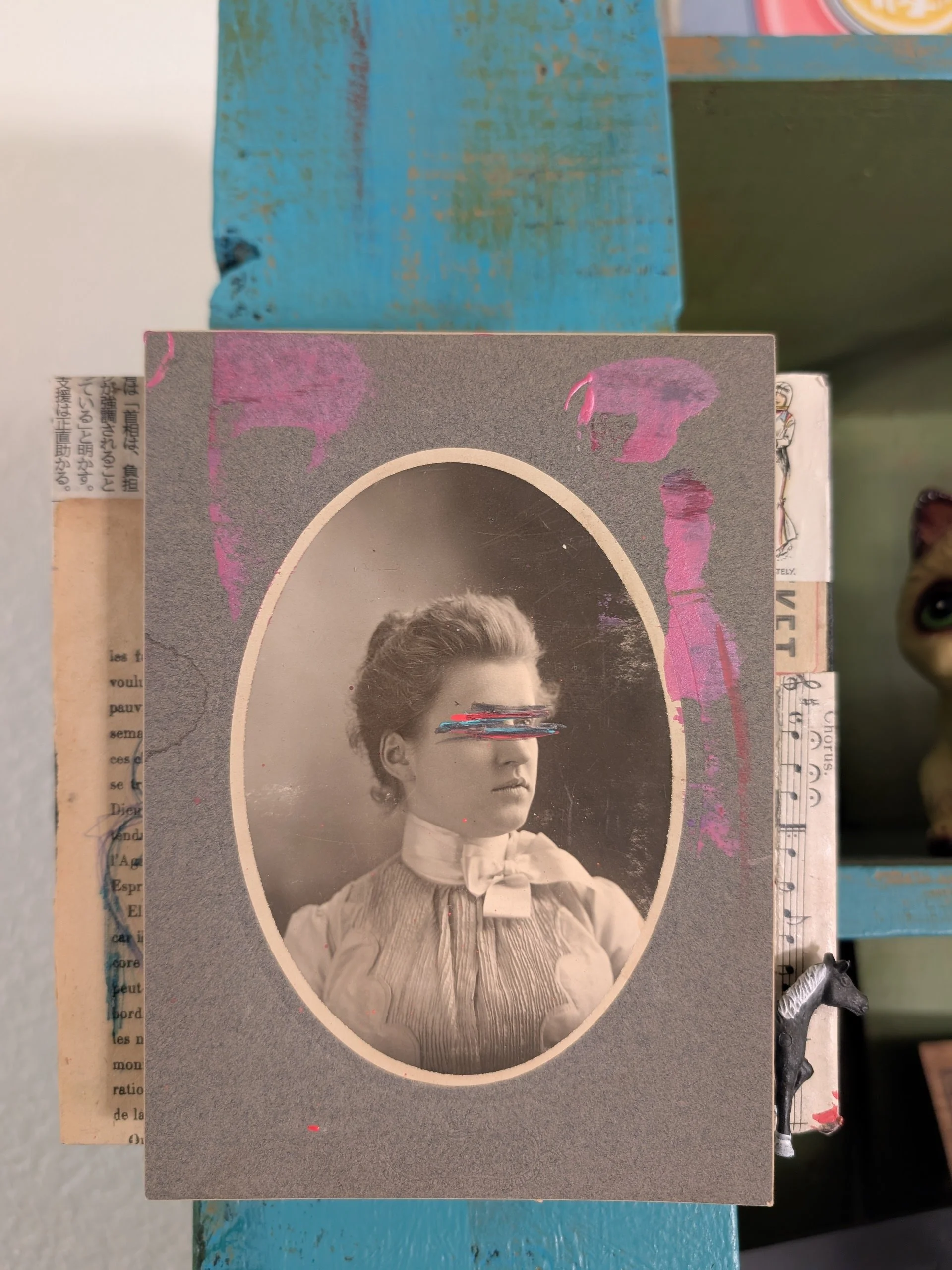 Lady, Redacted Gaze Black Horse - Japanese Newsprint - Comics