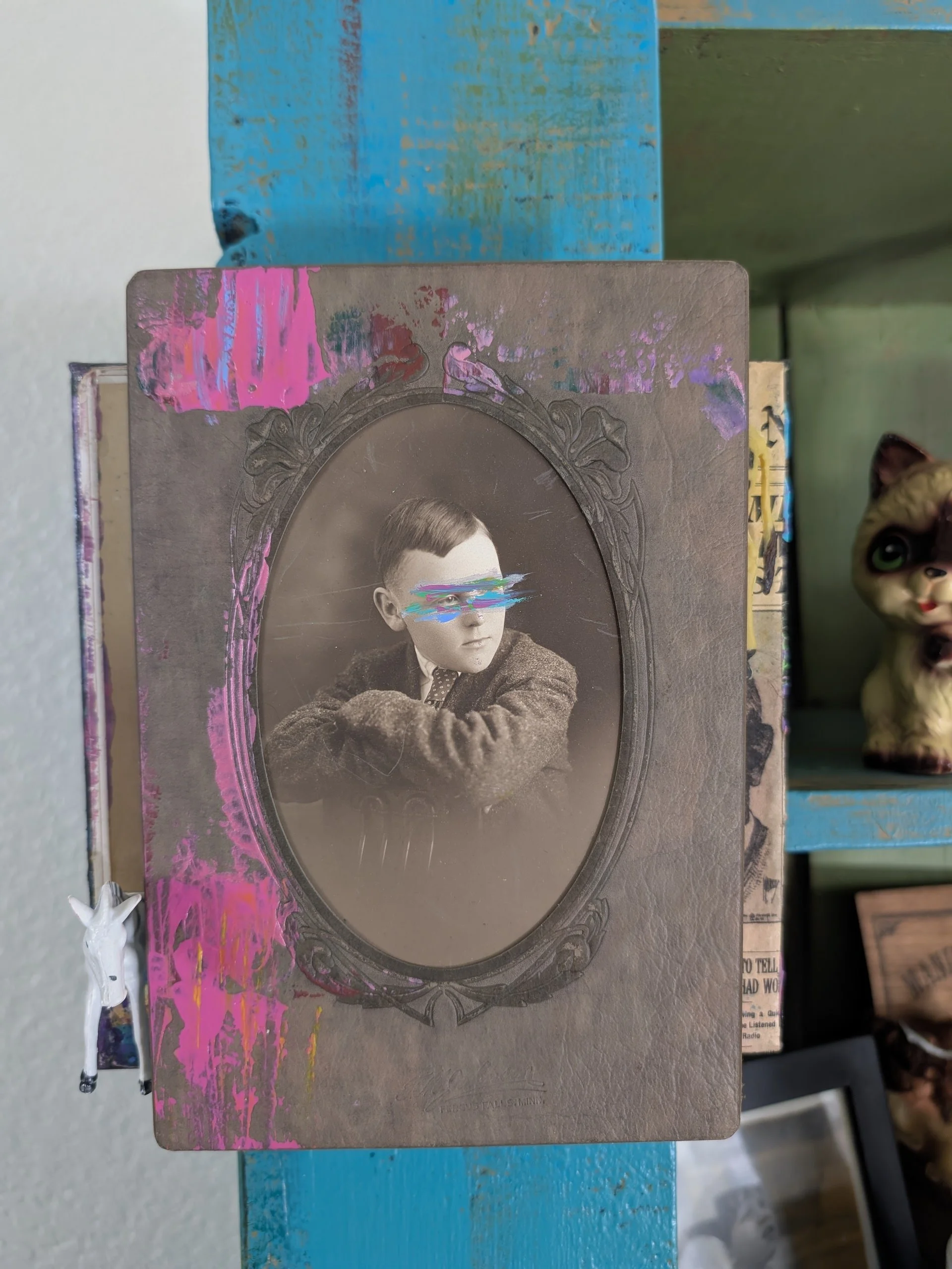 Boy, Oval Frame, Zebra