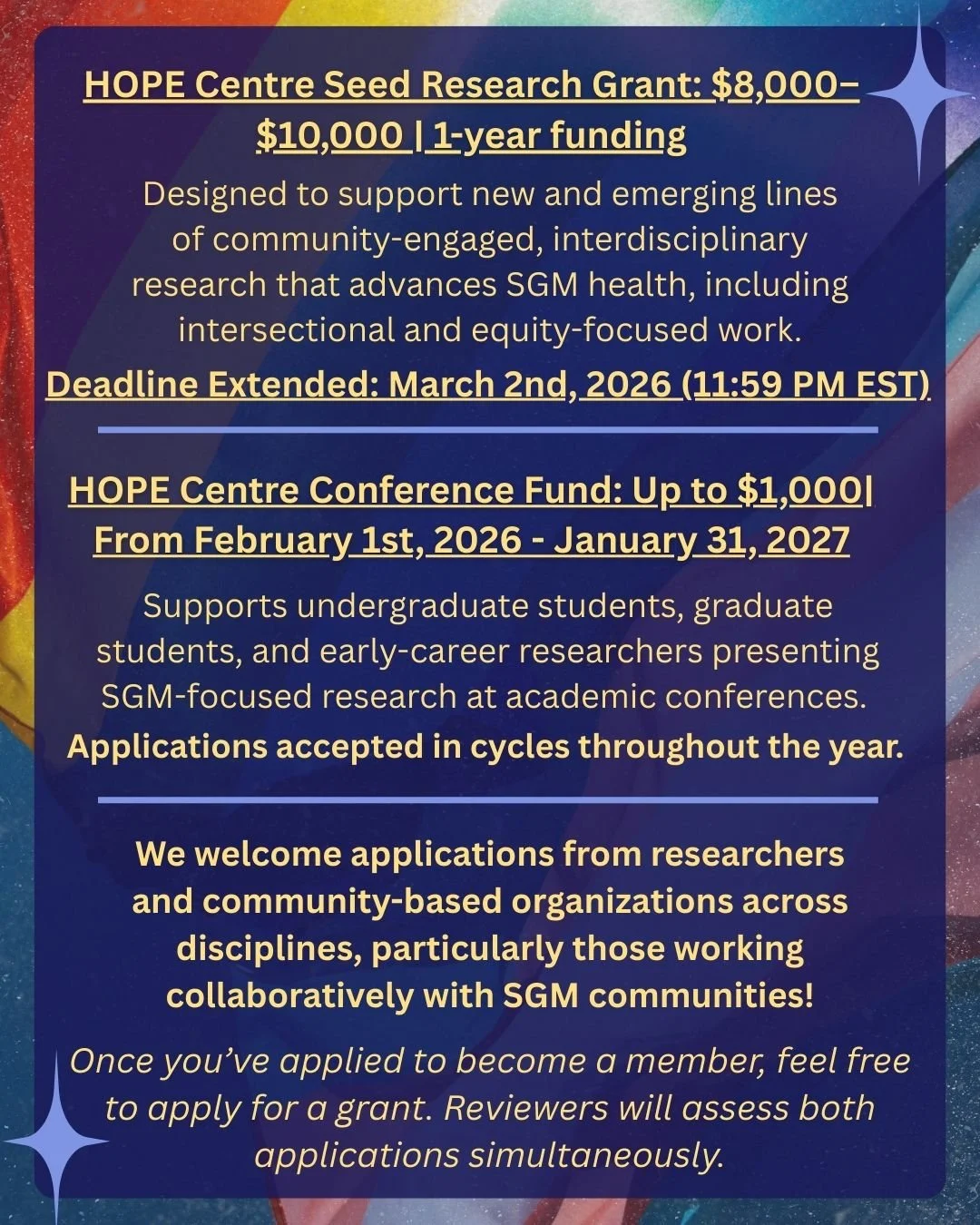 HOPE’s New Funding Opportunities