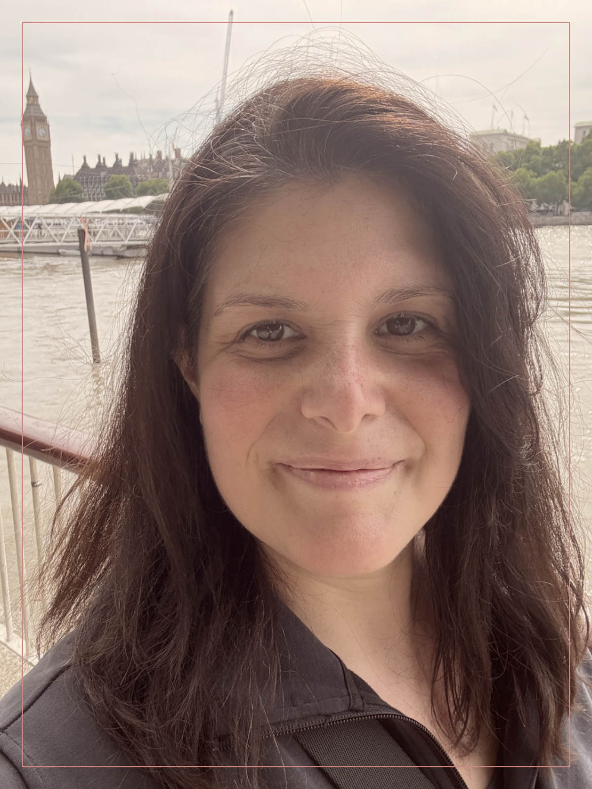 Lauraine Mann by the Thames in London